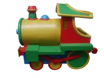 Locomotief met twee wagons